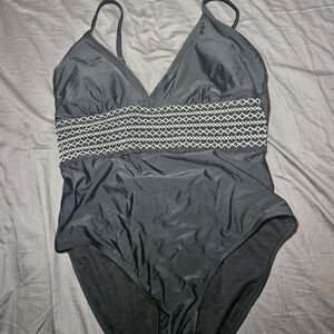 Black one piece swim suit. Size XL